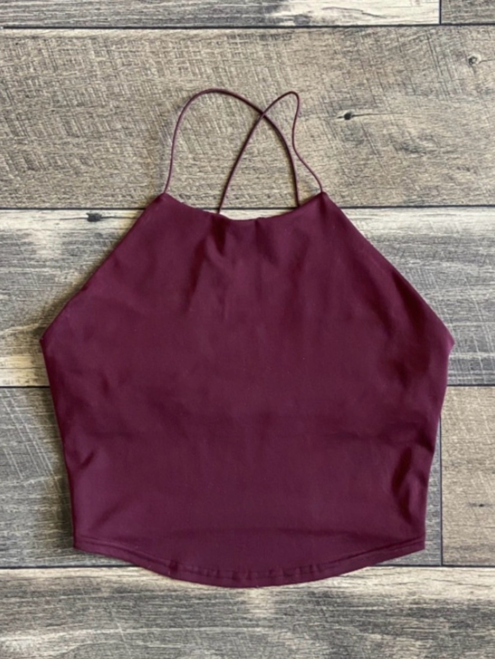 Alo Yoga Precision Bra Tank - Black Cherry - Picture 4 of 8
